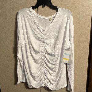 NWT Zella ruched top